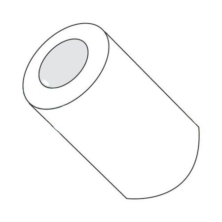 Round Spacer, #12 Screw Size, Natural Nylon, 5/16 In Overall Lg, 0.214 In Inside Dia, 1000 PK